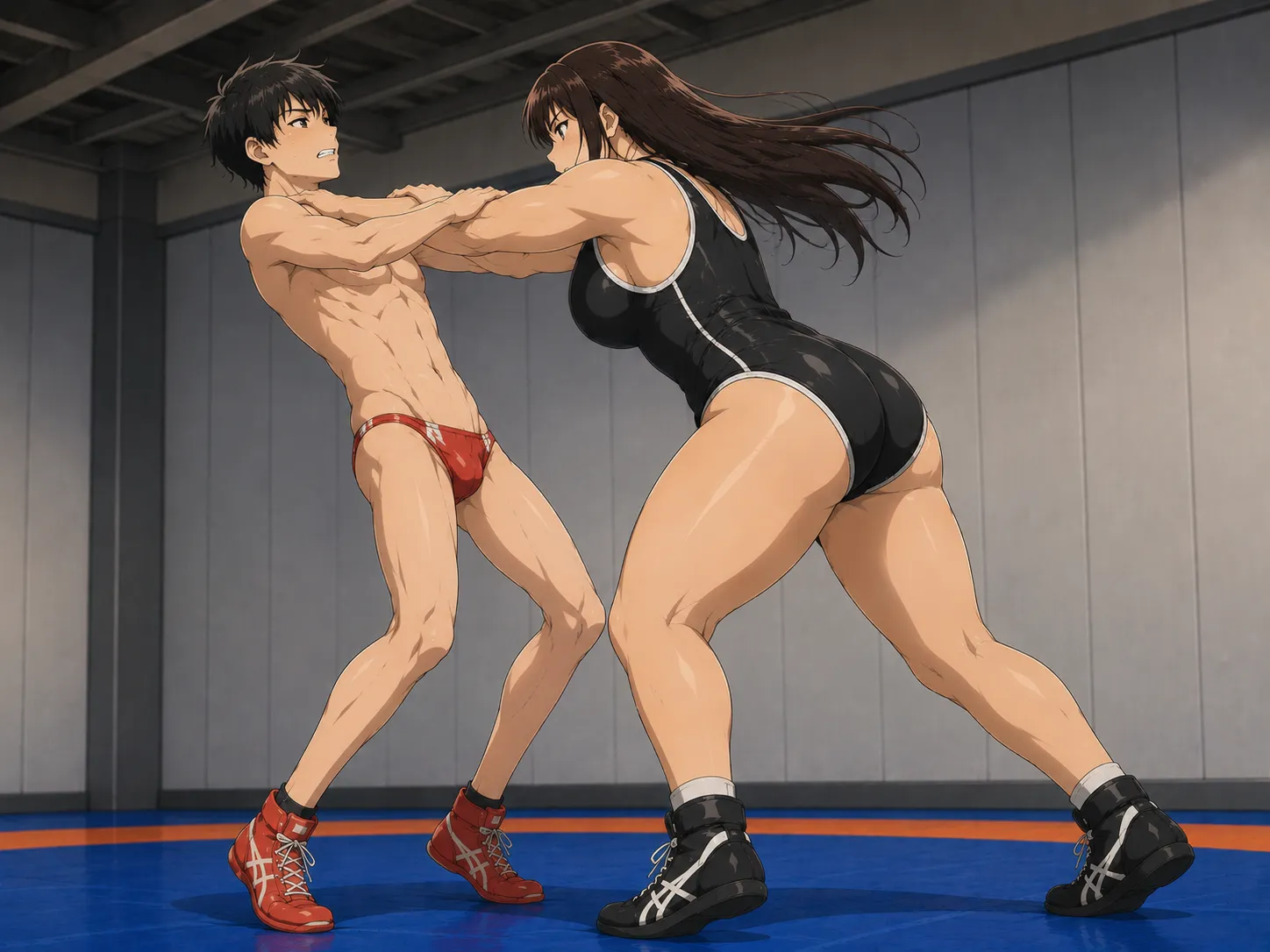 女子プロレスラー並みのリカの力に完敗のゼロ・マスター